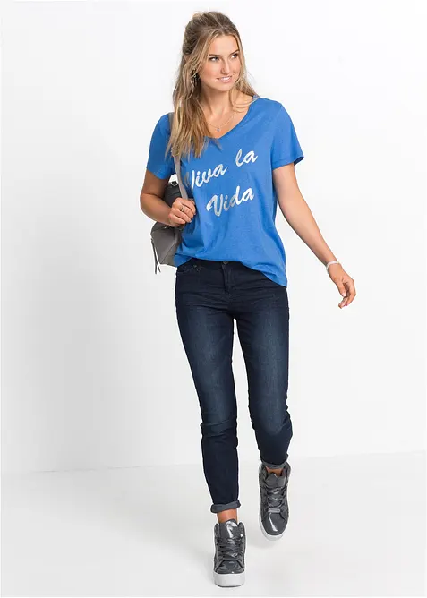 Jean skinny, taille mi-haute, raccourci, bonprix