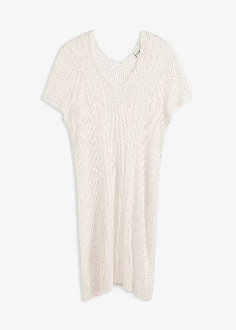 Robe de plage en viscose aspect crochet, bonprix