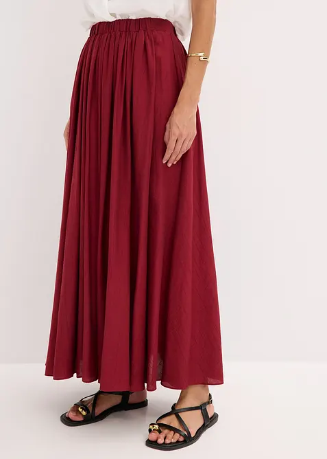 Maxirock aus strukturiertem Crinkle, bonprix