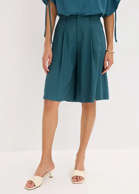 Weite Bundfalten Bermuda, bonprix