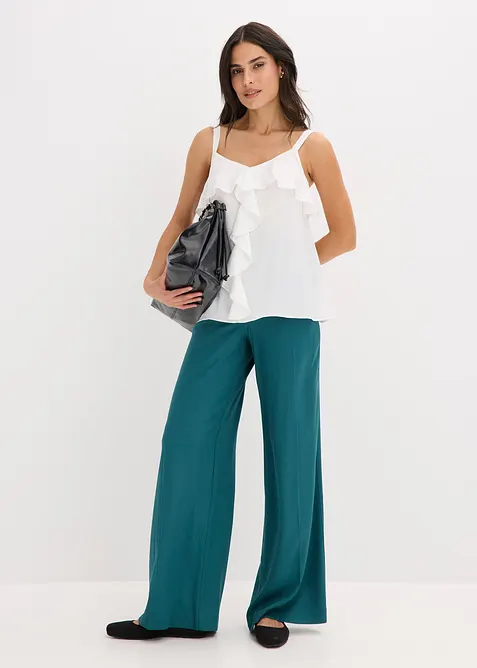 Top &agrave; bretelles fines en satin brillant, bonprix