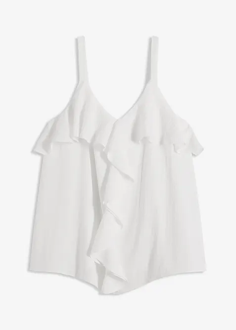 Top à bretelles fines en satin brillant, bonprix