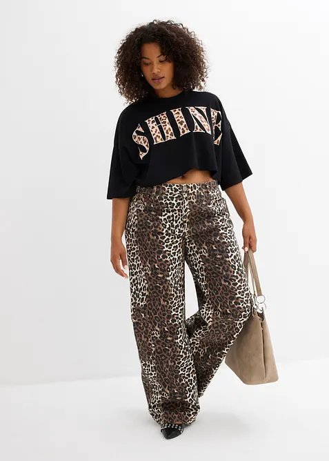 T-shirt court 100% coton, bonprix