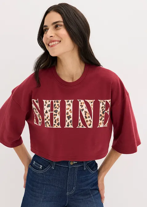 Kurzes T-Shirt aus reiner Bio-Baumwolle, bonprix