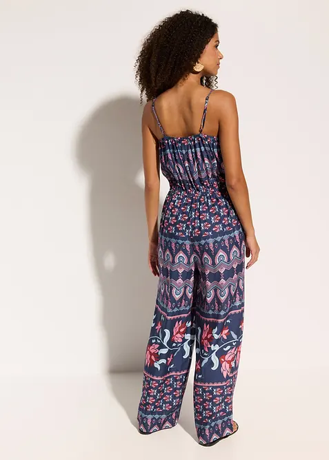 Langer Strandjumpsuit aus fließender Viskose, bonprix