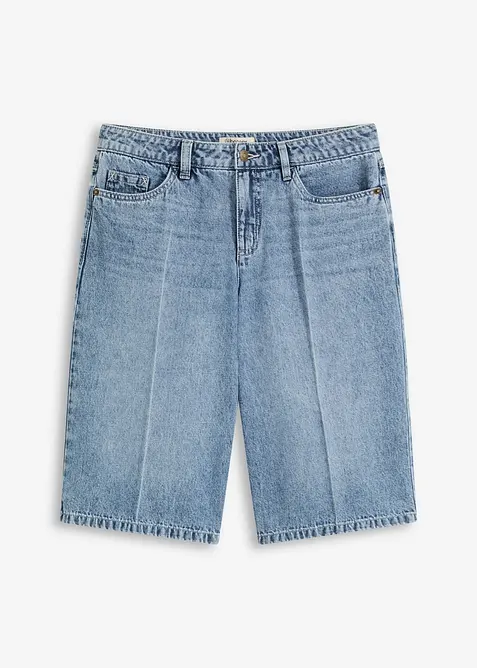 Bermuda en jean taille mi-haute, peu extensible, bonprix