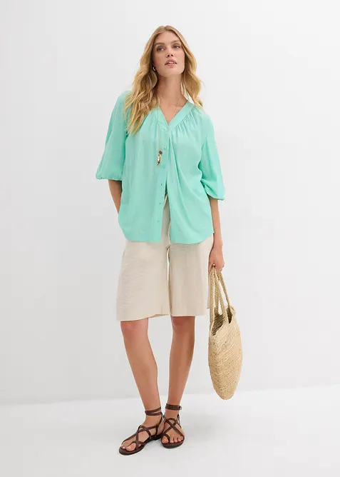 Bermuda fluide en viscose m&eacute;lang&eacute;e, bonprix