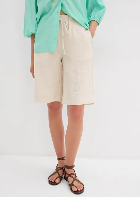 Bermuda fluide en viscose m&eacute;lang&eacute;e, bonprix