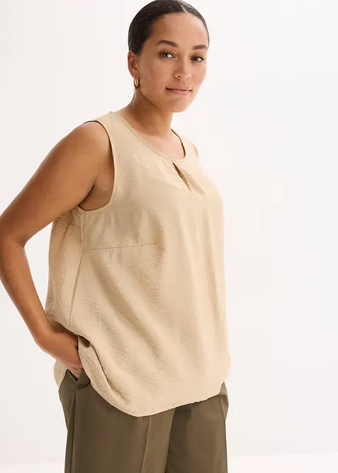 Top fluide sans manches en viscose mélangée, bonprix