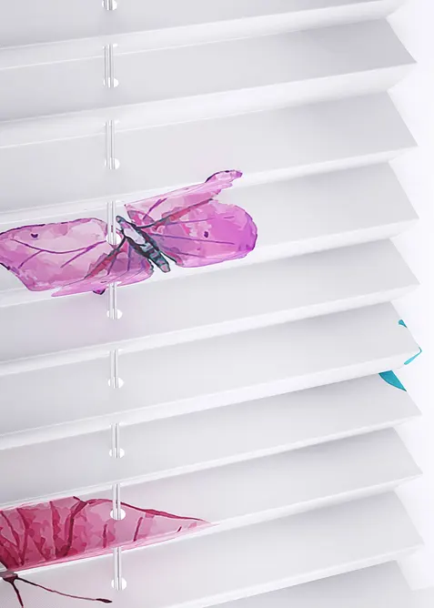 Store plissé motifs papillons, bonprix