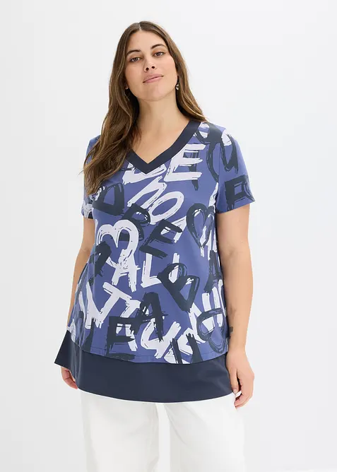 T-shirt long à manches courtes, bonprix