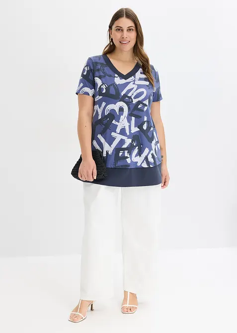 T-shirt long à manches courtes, bonprix