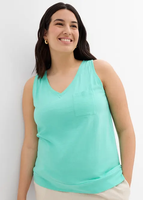 Lot de 2 débardeurs 100% coton, bonprix