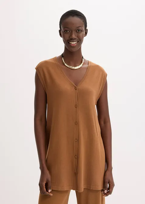 Long-Feinstrickweste, bonprix