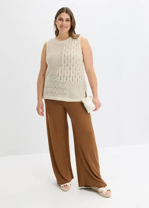 Ajour Stricktop mit metallisierenden Fasern, bonprix