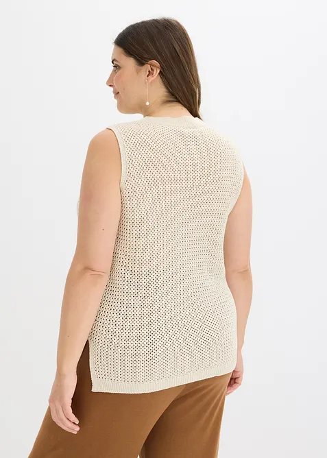 Ajour Stricktop mit metallisierenden Fasern, bonprix