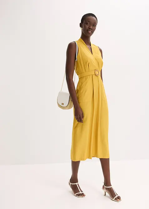 Midikleid aus flie&szlig;endem Viskose-Mix, bonprix