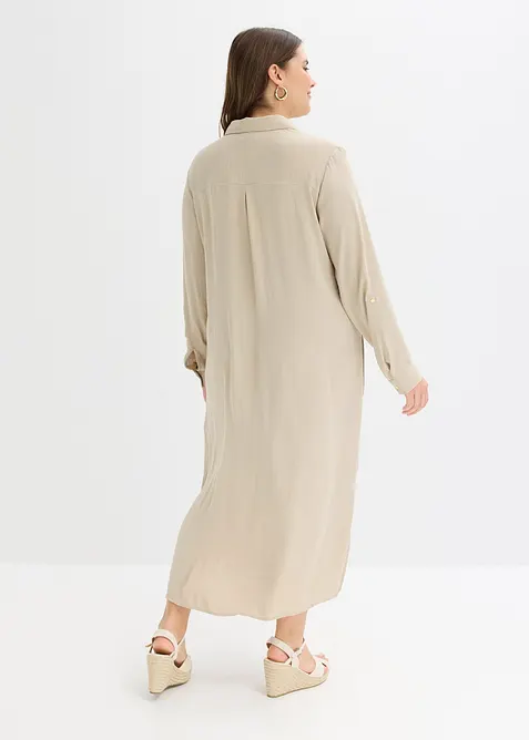 Robe-chemise avec dentelle, bonprix