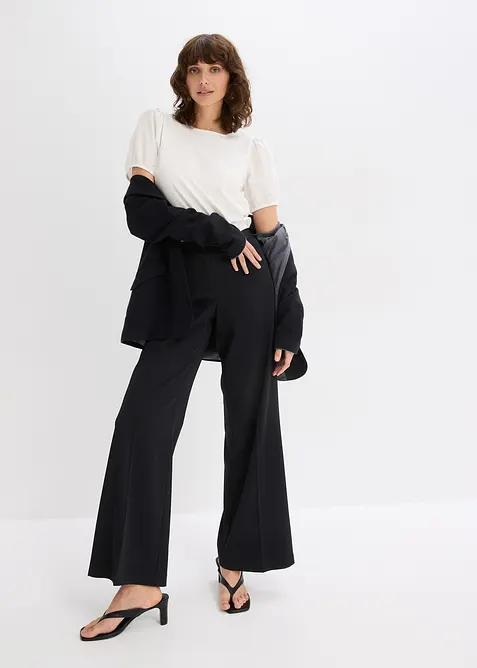 Jerseyshirt mit Ärmeln aus Baumwollpopeline, bonprix