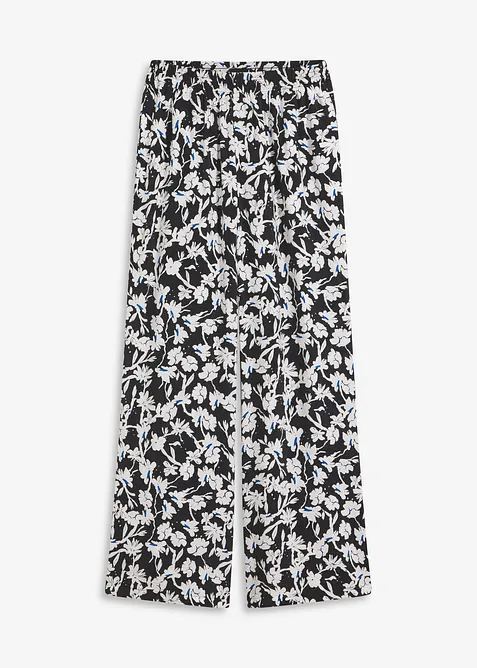 Pantalon palazzo en tissu texturé, bonprix