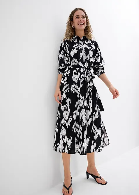 Blusenkleid aus fließender Viskose, bonprix