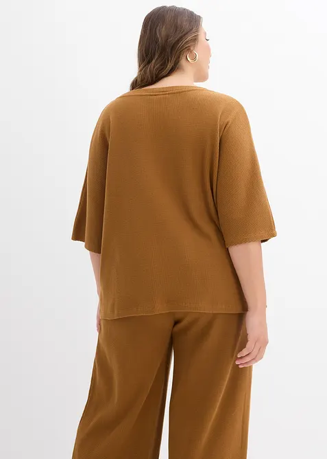T-shirt gaufr&eacute; 100% coton, bonprix