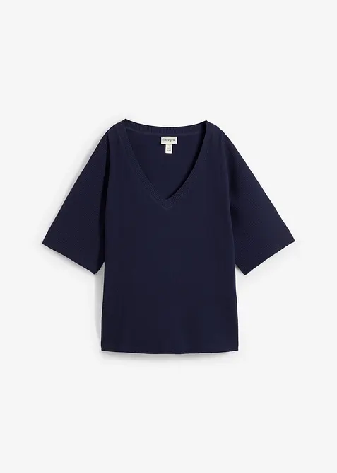 Strukturshirt aus reiner Baumwolle, bonprix