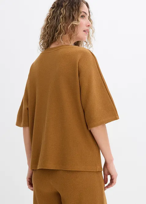 T-shirt gaufré 100% coton, bonprix