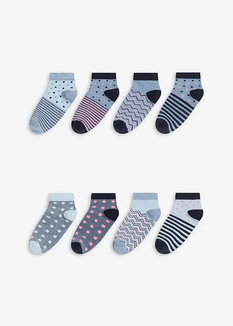 Kurzsocken mit Bio-Baumwolle (8er Pack), bonprix