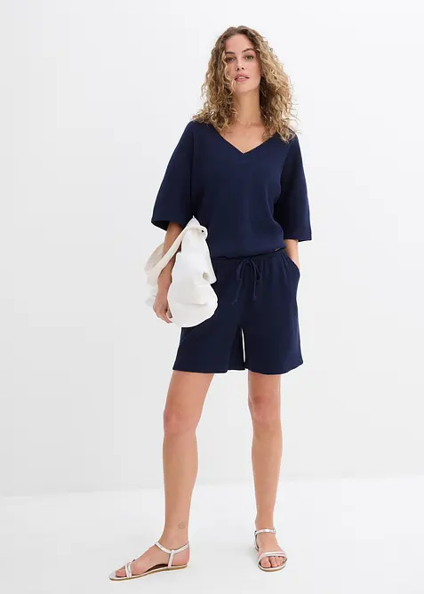 Strukturshorts aus reiner Baumwolle, bonprix