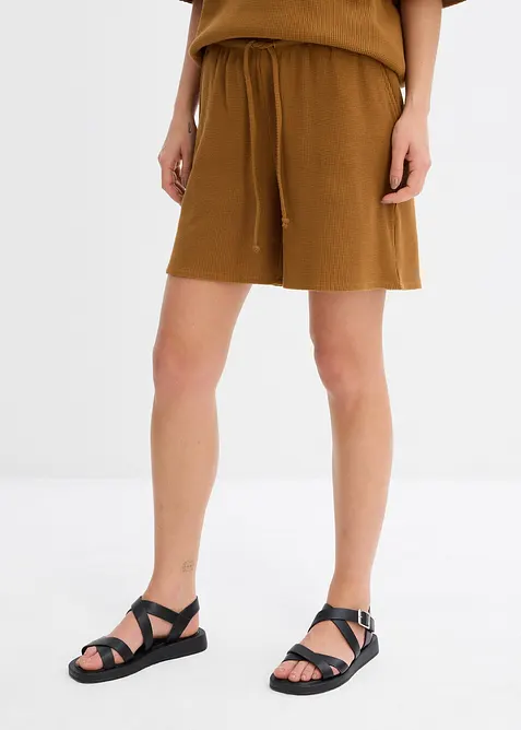 Strukturshorts aus reiner Baumwolle, bonprix