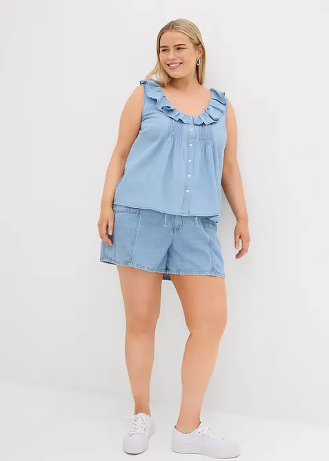 Top en jean de coton, bonprix