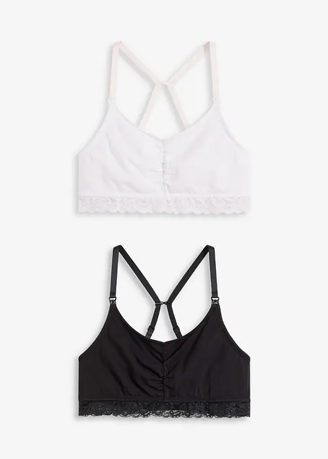 Still-BH ohne Bügel mit Bio-Baumwolle (2er Pack), bonprix