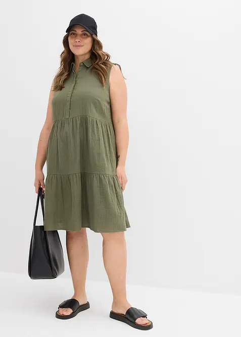 Robe-tunique légère en gaze de coton, bonprix