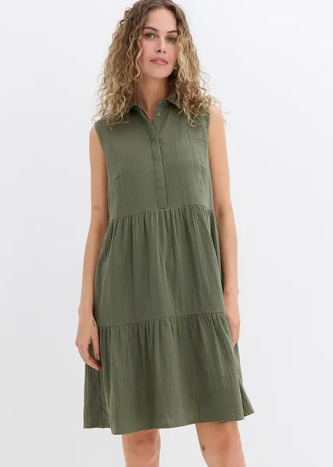 Tunika-Kleid aus luftigem Musselin, bonprix