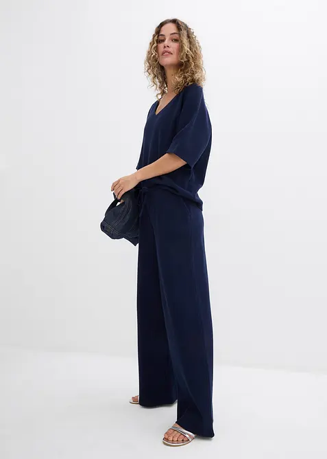 Strukturhose aus reiner Baumwolle, bonprix