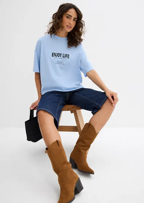 Oversize-Shirt aus reiner Bio-Baumwolle, bonprix