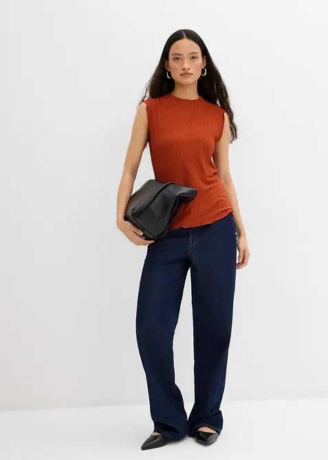 Top aus strukturiertem Crinkle, bonprix