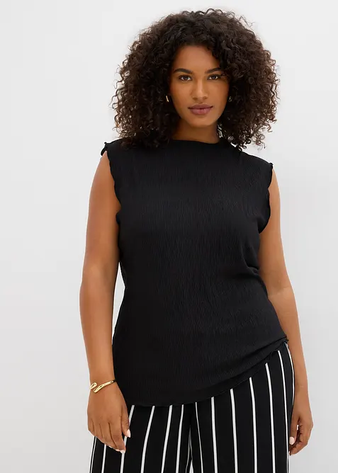 Top en crépon texturé, bonprix