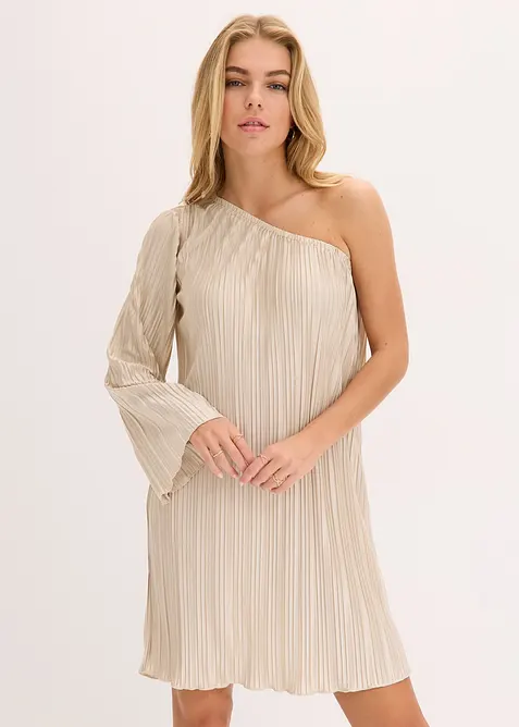 Robe plissée courte, bonprix