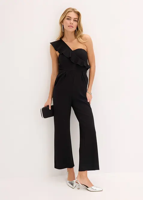One-Shoulder-Jumpsuit aus leichter Viskose, bonprix