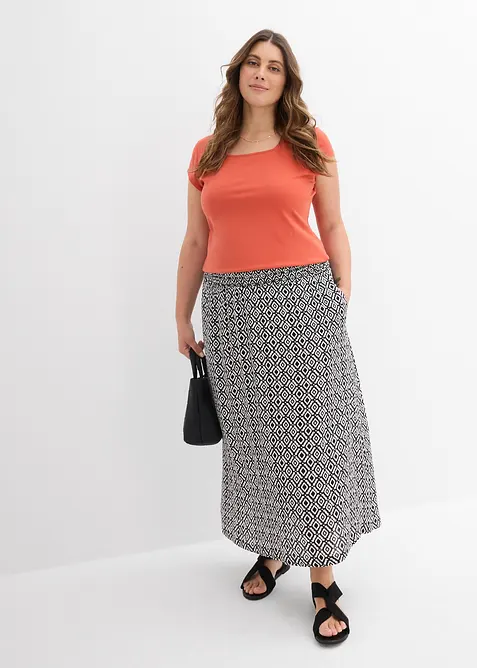 Maxirock aus Viskosecrincle, bonprix