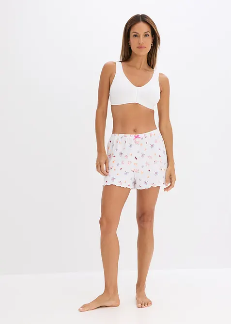 Lot de 2 soutiens-gorge coton sans armatures, fermeture devant, bonprix