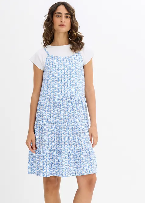 Tr&auml;gerkleid aus flie&szlig;ender Viskose, bonprix