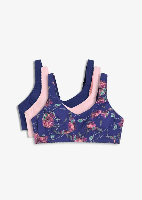 Lot de 3 soutiens-gorge coton sans armatures, bonprix