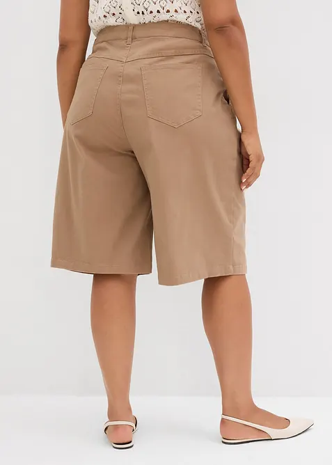 Bermuda long en toile de coton extensible, bonprix