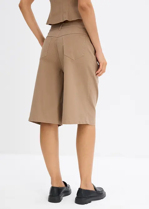 Bermuda long en toile de coton extensible, bonprix