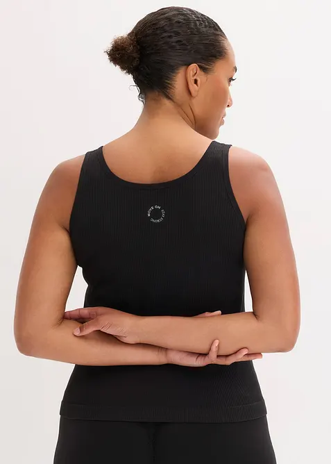 Long débardeur côtelé sans coutures, bonprix