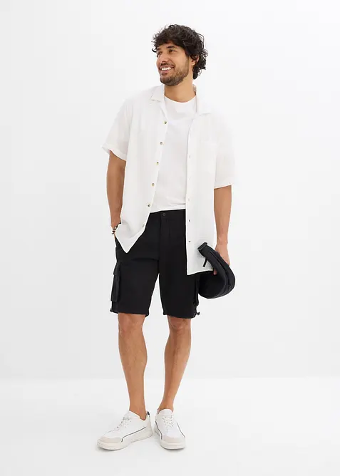 Bermuda cargo à taille élastiquée, Regular, bonprix