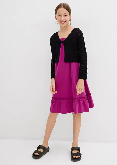 Jerseykleid aus elastischerm Bio-Baumwoll-Mix, bonprix